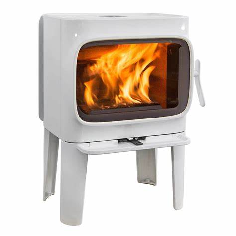 Jotul F305 R Freestanding Wood Heater on Legs - White Enamel